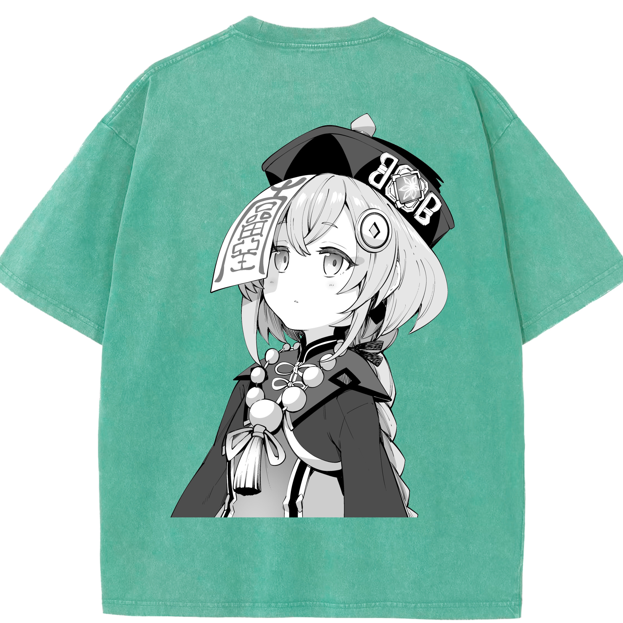 げんし神 七七 なな  genshin Nana 綿100% ヴィンテージ風 半袖Tシャツ（背面プリント）